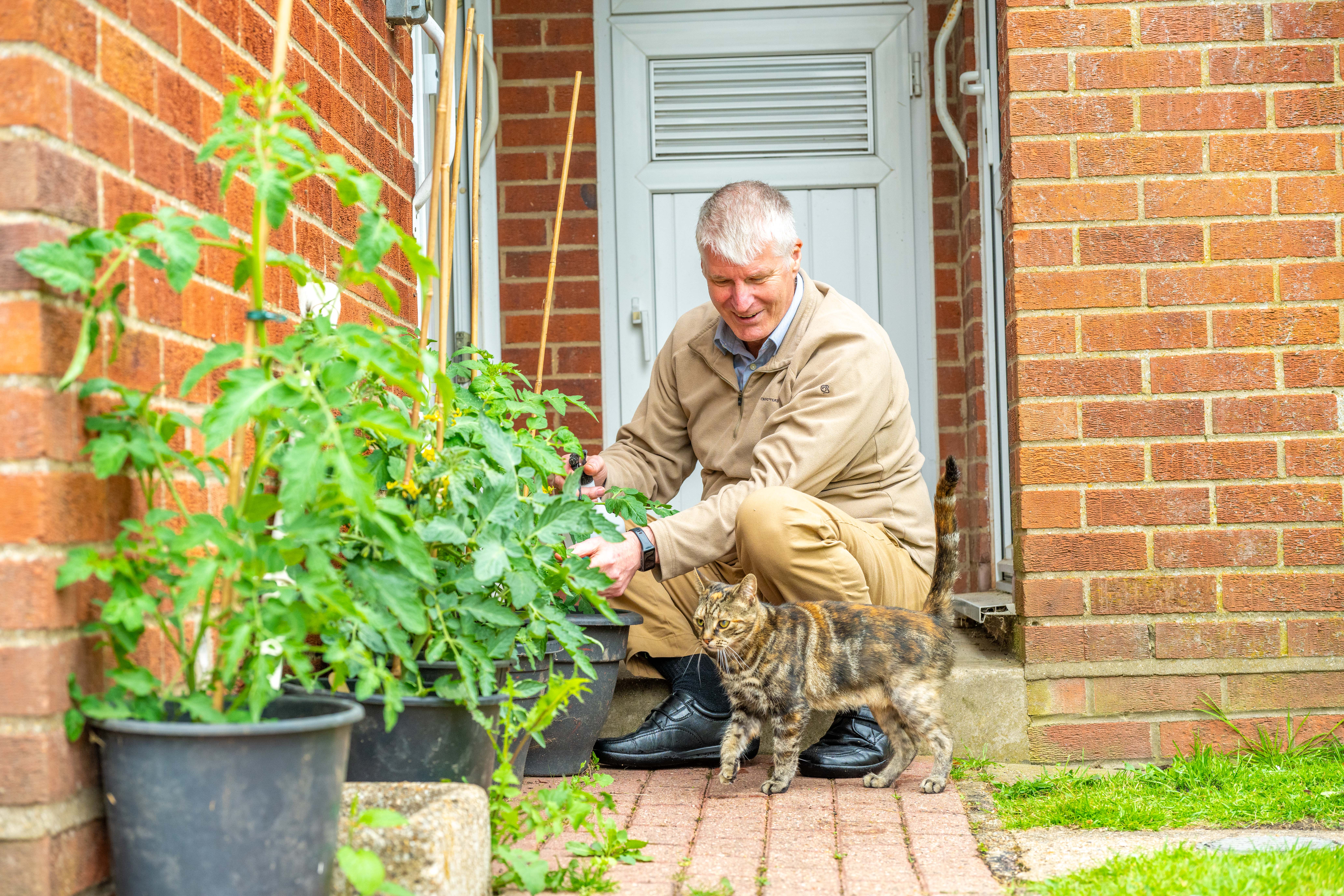 Watering plants